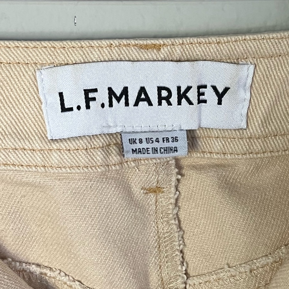 LF Markey cream wide leg trouser